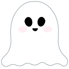 Halloween white ghost