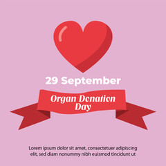Vector Template of International Organ Donation Day 