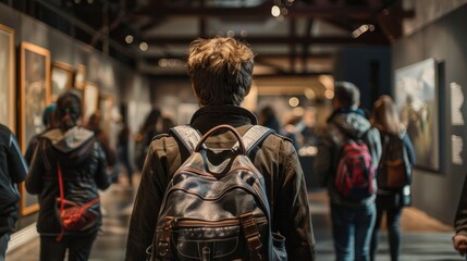 Obraz premium Exploring the Vibrant Urban Museum A Captivating Journey Through History and Culture