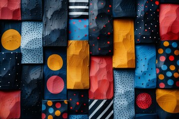 abstract background in colors and patterns for National Sewing Month
