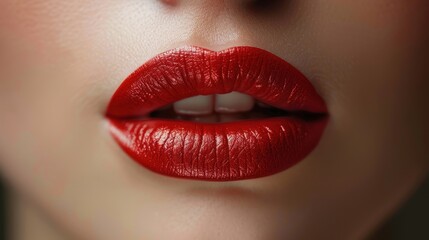 Obraz premium red lipstick