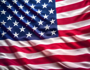 Obraz premium american flag waving in the wind