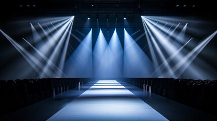 Cutting-edge product launch, sleek stage setup with vivid lighting effects, eager crowd filled with anticipation, high-energy atmosphere, tech-centric environment, next-gen technology showcase