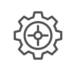 Gear related icon outline and linear vector.	