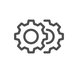 Gear related icon outline and linear vector.	