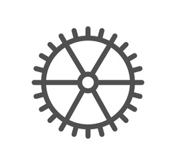 Gear related icon outline and linear vector.	