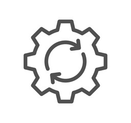 Gear related icon outline and linear vector.	
