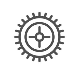Gear related icon outline and linear vector.	