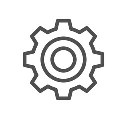 Gear related icon outline and linear vector.	