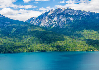 Landscape of  the Valhalla Mountains Over Slocan Lake Near Silverton in Kootenay, British Columbia,...