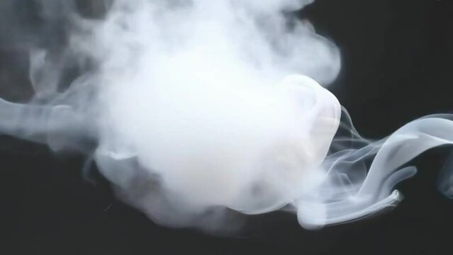 looping white smoke in slow motion