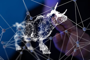 stock market graph business digital