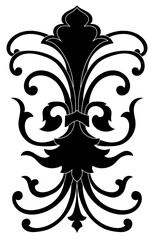 Carpet components. black stripes. rug Oriental ornament with floral motifs. Indian design element for henna tattoo, adult coloring book, greeting card, wedding invitation or spa beauty flyer.