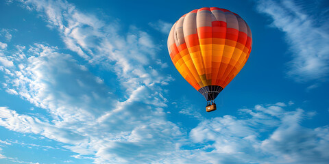 Fototapeta premium Hot Air Balloon Scenic Views in Turkey, Travel Adventure and Landscape Beauty