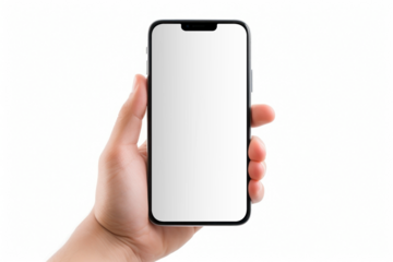 Png mobile phone mockup, transparent screen