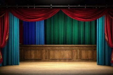 stage with curtains
