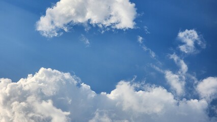 Cloudscape has been developing in gorgeous form. The vast blue sky and clouds sky on sunny day.