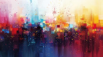 Obraz premium Abstract painting with vibrant colors and bold brushstrokes.