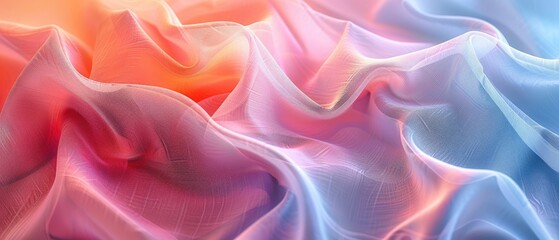 Obraz premium Abstract pastel fabric background with soft folds.