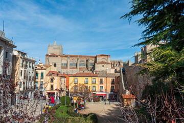 Fototapeta premium ÁVILA DETALLES DE LA CIUDAD 2023 spain tourism WALL OF ÁVILA CITY DETAILS 2023 