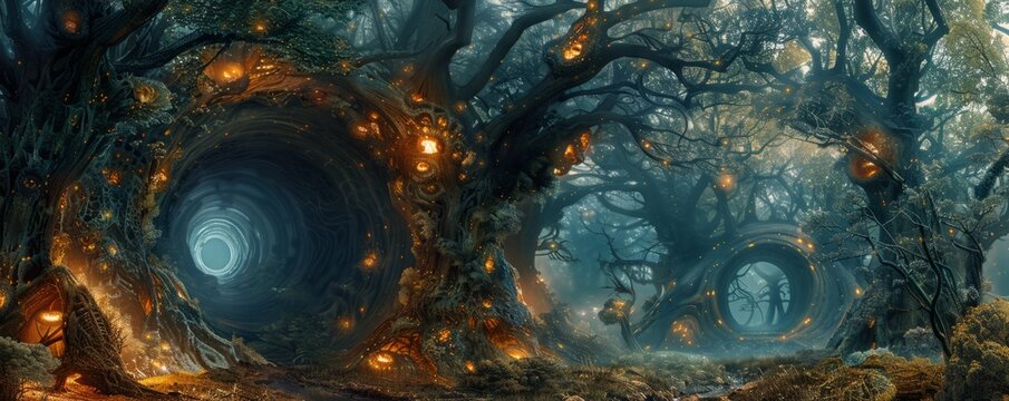 A subterranean city teems with life, its labyrinthine tunnels home to a myriad of fantastical creatures both strange and wondrous.