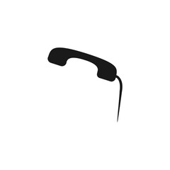 Set of monochrome telephone vector icons isolated on white background.