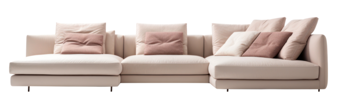 PNG A luxury u-shaped sofa furniture architecture cushion. - Powered by Adobe