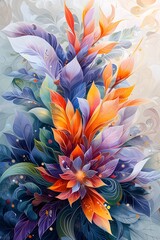 Global Fusion, Show a global synthesis of elements culminating in a harmonious, unified entity. Art Nouveau, pastel color