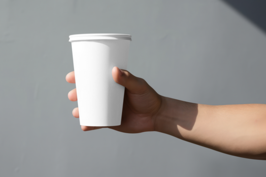 Paper coffee cup png mockup, transparent design