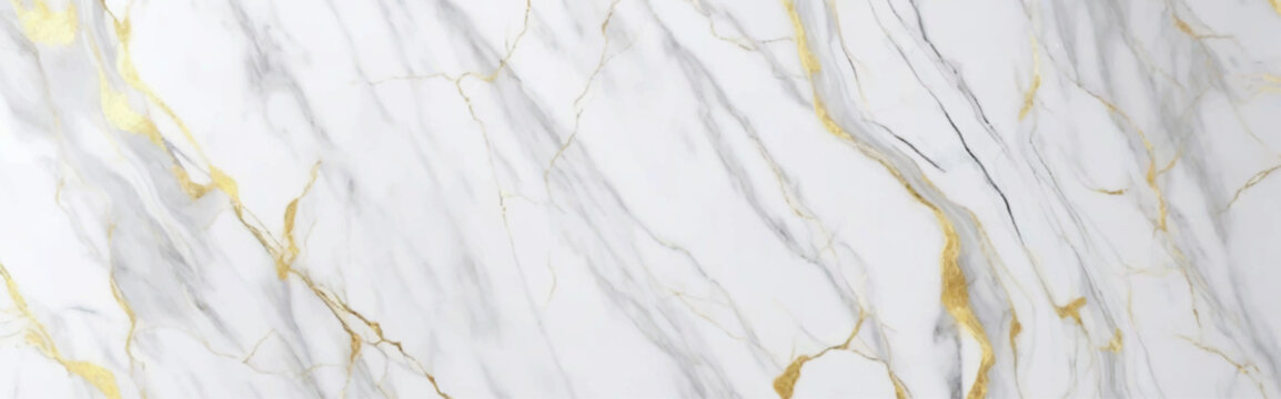Luxurious white Carrara statuaries marble texture background. Calacatta glossy marble with golden streaks. Luxury White Gold Marble texture background vector. Luxurious floor marbling texture design.