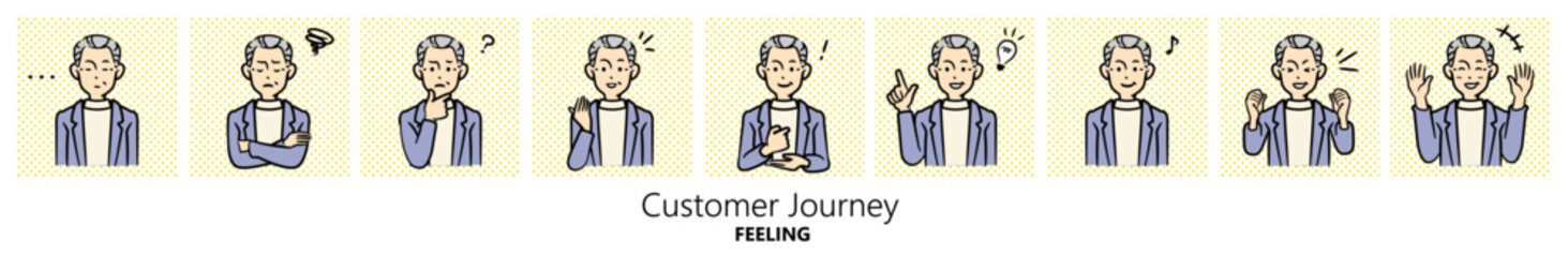 人物イラスト｜初老の男性