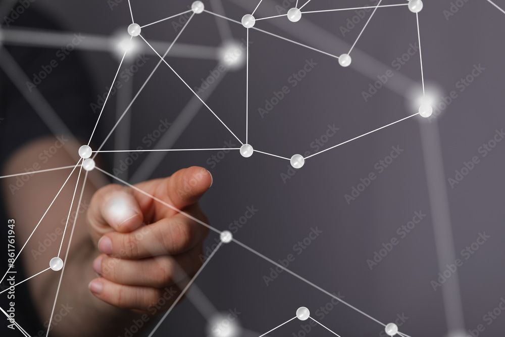 Poster touch Futuristic wave, Futuristic data stream