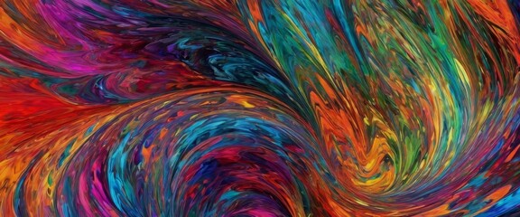 Concept of personality development Abstract swirling colors morp