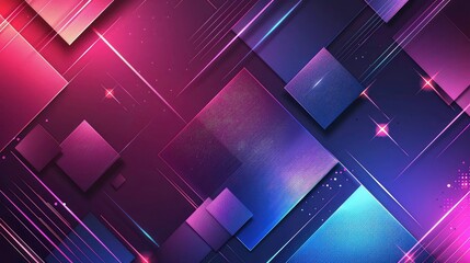 banner web colorful futuristic modern shades dark gradient color lines stripes squares triangles shapes geometric design background abstract blue violet purple pink.