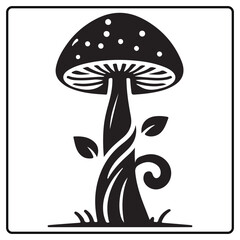 
illustration of mushroom, black mushroom silhouette vector illustration for coloring book
t shirt, Hand drawn trendy Vector design