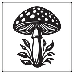 
illustration of mushroom, black mushroom silhouette vector illustration for coloring book
t shirt, Hand drawn trendy Vector design