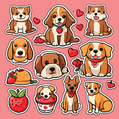 cute dog food baby logo