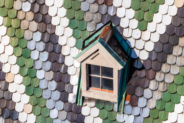Roof window of Stephansdom in Vienna