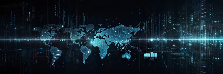Obraz premium Digital technology background and software development new cloud computing Business Intelligence background