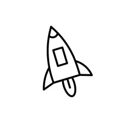 rocket line icon