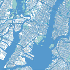 Layered vector map of Jersey City in New Jersey in a professional blue style