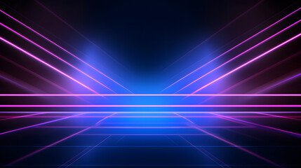Fototapeta premium Neon Lights on Dark Background
