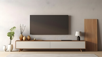 Minimalist Living Room with TV