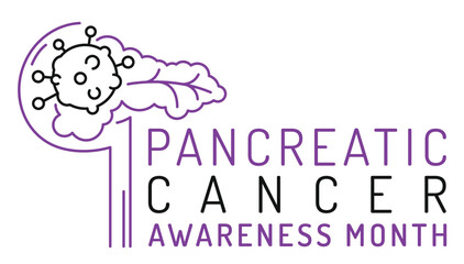 November is pancreatic cancer awareness month. Vector illustration