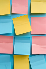 Fototapeta premium Business Graphic Design with White Post-It Note