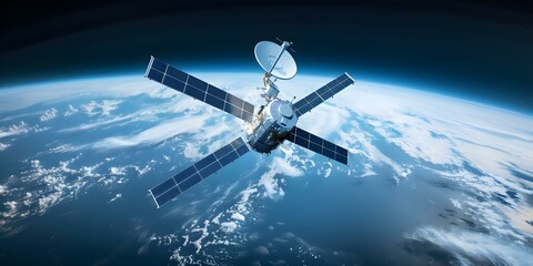 Overview of Satellite Communication Frequency Bands for Data Transmission and Reception. Concept Satellite Communication, Frequency Bands, Data Transmission, Reception