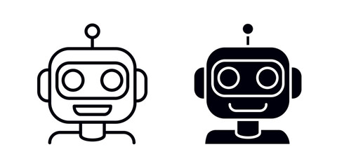 Robot icon. Chat bot icon