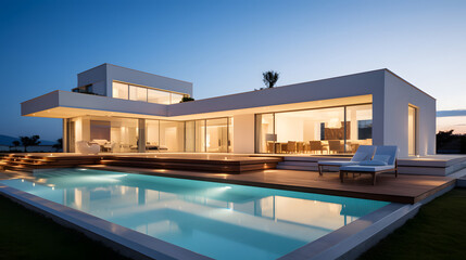 Fototapeta premium Luxury House with Pool