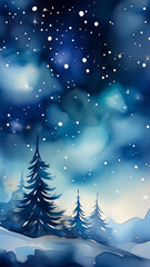 Starry Night Snowy Mountains Wallpaper