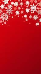 Red Festive Background with Snowflakes